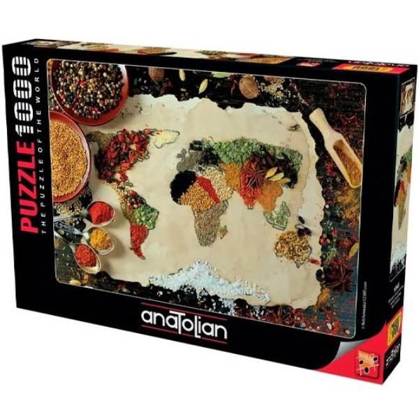پازل 1000 تکه آناتولین طرح Herbal World Map کد 1045
