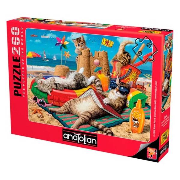 پازل 260 تکه آناتولین طرح Cats on the Beach کد 3322