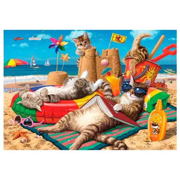 پازل 260 تکه آناتولین طرح Cats on the Beach کد 3322