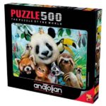 پازل 500 تکه آناتولین طرح Zoo Selfie کد 3596