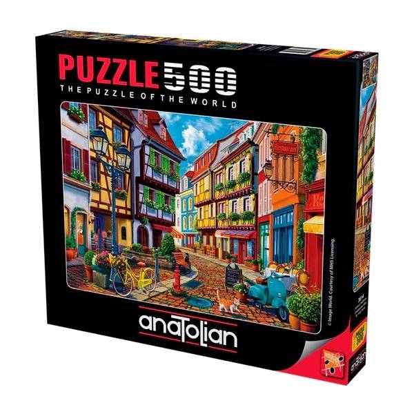 پازل 500 تکه آناتولین طرح Cobblestone Alley کد 3614