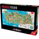 پازل 1500 تکه آناتولین طرح Türkiye Map کد 3793