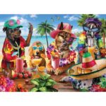 پازل 1000 تکه آناتولین طرح Dogs Drinking Smoothies on a Tropical Beach کد 1102