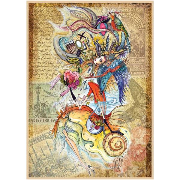 پازل 1500 تکه آناتولین طرح Circassian Girl Traveling the World کد 4560
