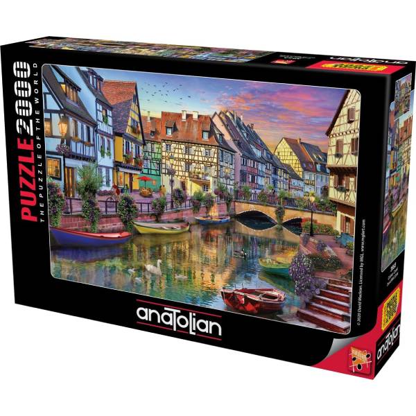 پازل 2000 تکه آناتولین طرح Colmar Canal کد 3953