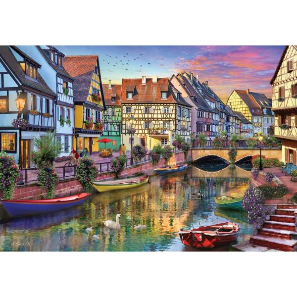 پازل 2000 تکه آناتولین طرح Colmar Canal کد 3953