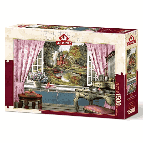 New Project - 2026-05-28T060526.734 پازل 1500 تکه آرت پازل طرح Castle in My Window کد 5388