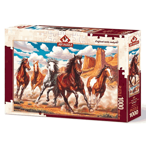 پازل 1000 تکه آرت پازل طرح Galloping in the Valley کد 4224