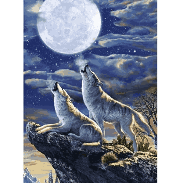پازل 1000 تکه آرت پازل طرح Full Moon Wolves کد 5217