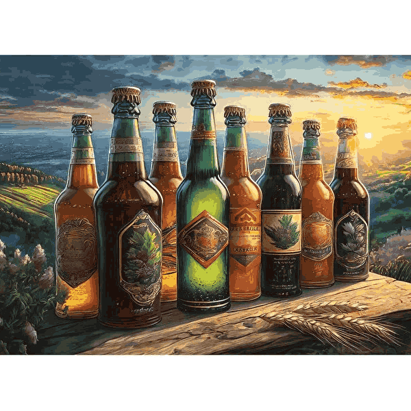 پازل 1000 تکه آرت پازل طرح Retro Beer Bottles کد 5262
