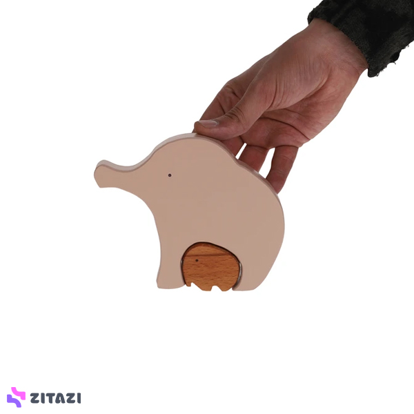 اسباب بازی چوبی مدل فیل بسته 3 عددی کد 01