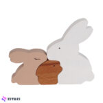 اسباب بازی چوبی کالرمو مدل خرگوش بسته 3 عددی