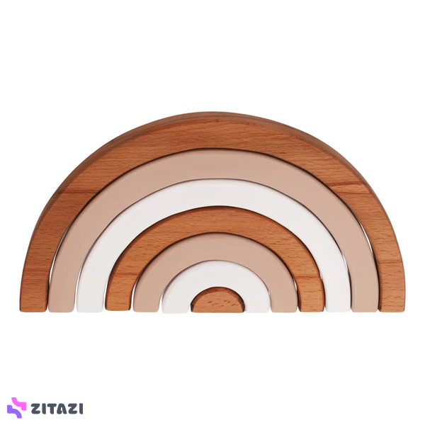 اسباب بازی چوبی کالرمو مدل رنگین کمان کد 04