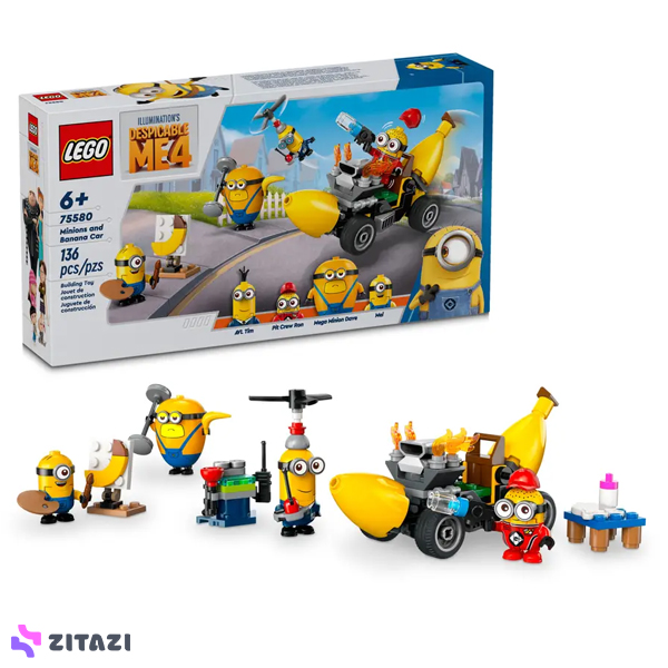 لگو سری Despicable Me مدل Minions and Banana Car کد 75580
