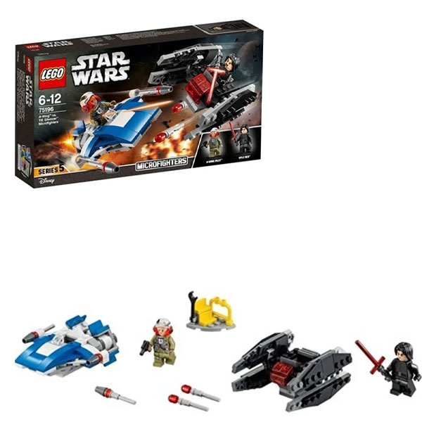 لگو سری استاروارز مدل A-Wing vs. TIE Silencer Microfighters کد 75196