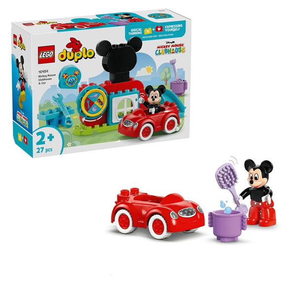 لگو-سری-دوپلو-مدل-Mickey-Mouse-Clubhouse-&-Car-کد-10454-101 لگو سری دوپلو مدل Mickey Mouse Clubhouse & Car کد 10454