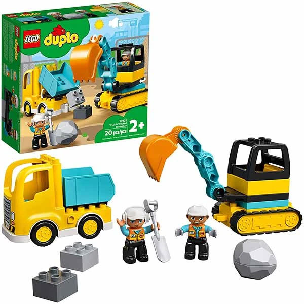 لگو سری دوپلو مدل Truck & Tracked Excavator کد 10931