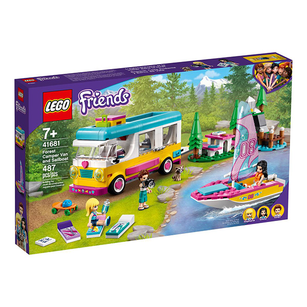 لگو سری فرندز مدل Forest Camper Van and Sailboat کد 41681