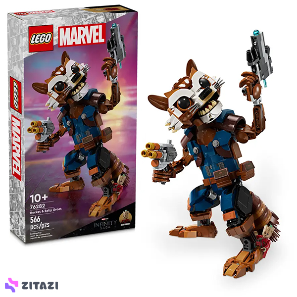 لگو سری مارول مدل Rocket & Baby Groot کد 854296