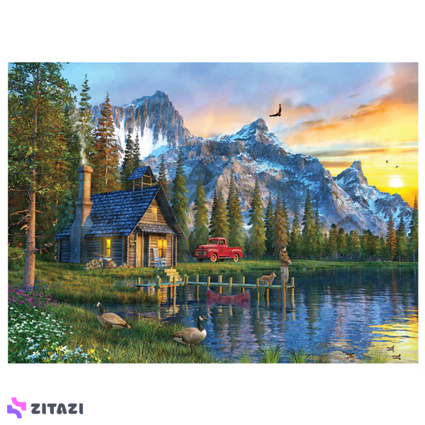 پازل 1000 تکه آناتولین مدل Sunset Cabin کد 1024