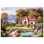 پازل 1500 تکه آناتولین طرح Stone Bridge Cottage کد 4559