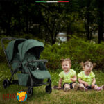 کالسکه دوقلو پشت‌سرهم اله‌له مدل Due رنگ سبز