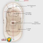صندلی برقی نوزاد اله‌له مدل Verde با قابلیت چرخش ۳۶۰ درجه رنگ بژ