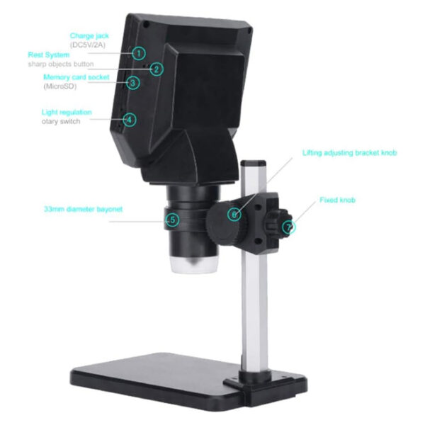 میکروسکوپ دیجیتال زیتازی مدل ZitaCam G1000 - با بزرگنمایی 1000 برابر و نمایشگر 4.3 اینچی به همراه صفحه کار فلزی
