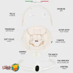 صندلی حمل نوزاد برقی و اتوماتیک اله‌له مدل Sette رنگ بژ
