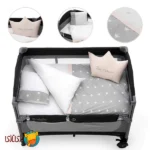ست خواب ۶ تکه کودک اله‌له مدل Letto رنگ پودری (صورتی ملایم)