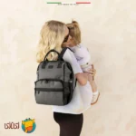 کوله‌پشتی ۳ در ۱ مادر و نوزاد اله‌له مدل Venice رنگ مشکی - طوسی