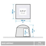 سایبان کمپینگ 6 نفره کچوا مدل Arpenaz Base