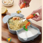 ست 4 تیکه غذاخوری سیلیکونی کودک جوجوببک jojobebek silicone طرح خرگوش