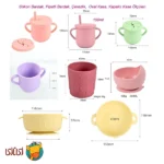 ست 5 تیکه غذاخوری سیلیکونی کودک jojobebek مدل 5-piece