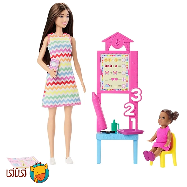 ست بازی شغلی باربی عروسک معلم Barbie کد JCR76 ست بازی شغلی باربی عروسک معلم Barbie کد JCR76
