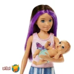  ست بازی عروسک باربی با موهای آبی Barbie Skipper Babysitter کد HJY33