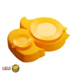 ست ظرف سیلیکونی و قاشق و چنگال استیل سیلیکونی jojobebek مدل جوجه