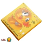ست ظرف سیلیکونی و قاشق و چنگال استیل سیلیکونی jojobebek مدل جوجه
