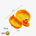 ست ظرف سیلیکونی و قاشق و چنگال استیل سیلیکونی jojobebek مدل جوجه