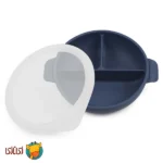 ست غذاخوری سیلیکونی کودک jojobebek مدل وکیوم دار (سرمه‌ای)