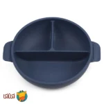 ست غذاخوری سیلیکونی کودک jojobebek مدل وکیوم دار (سرمه‌ای)