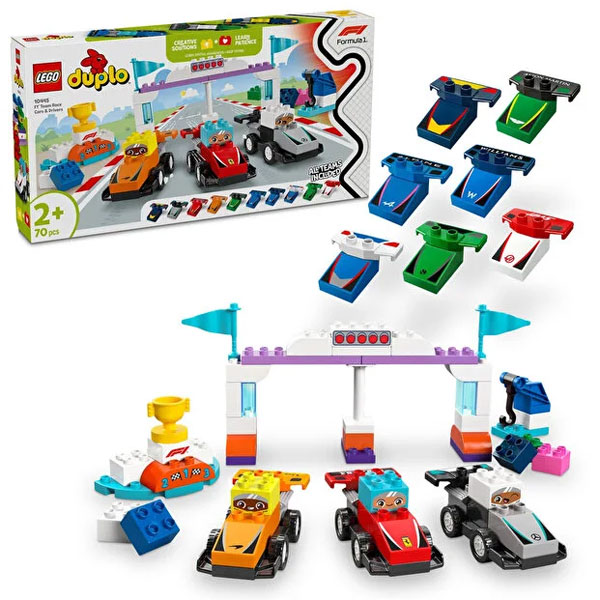 لگو سری دوپلو مدل F1 Team Race Cars and Drivers کد 10445