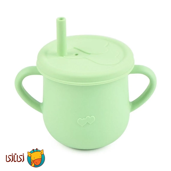 لیوان سیلیکونی کودک با نی جوجوببک jojobebek Silicone Cup مدل 002