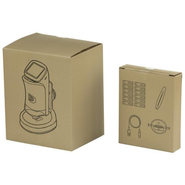 میکروسکوپ دیجیتالی آیبکس مدل Omax با بزرگنمایی 1000 برابر و صفحه نمایش 2 اینچی و لوازم جانبی