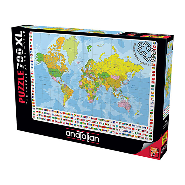 پازل 700 تکه XL آناتولین طرح World Political Map کد 2703