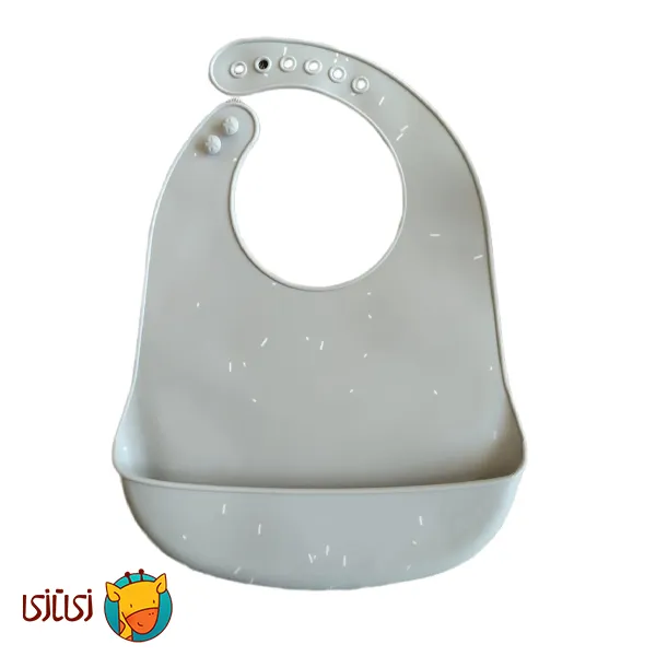 پیشبند سیلیکونی کودک jojobebek (رنگ خاکستری روشن)