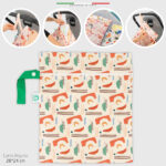 کیف چند منظوره اله‌ له طرح اشکال هندسی 28×24 سانتی‌ متر
