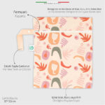 کیف چند منظوره اله‌ له طرح برگ 37×30 سانتی‌ متر