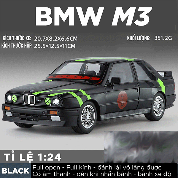 ماکت ماشین عقبکش مدل BMW M3 مقیاس 1:24