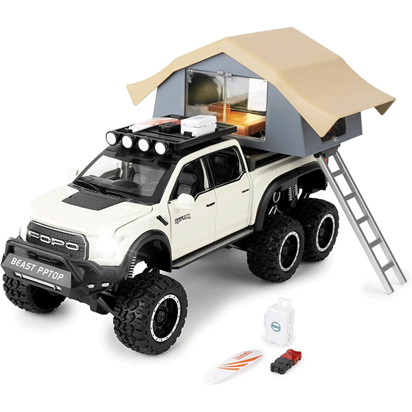 ماکت ماشین عقبکش مدل Ford raptor F150 کمپر مقیاس 1:24